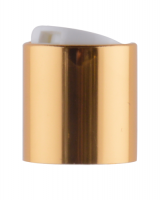 Крышка диск-топ 24/410 белая с золотым глянцевым чехлом BC1016