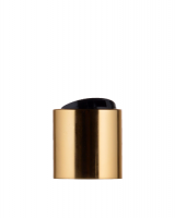 Крышка диск-топ 24/410 черная с золотым глянцевым чехлом BC1016