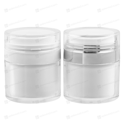 Вакуумная банка 50 мл. прозрачная с белым термосом JY124A (нижняя часть)