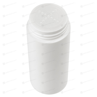 Флакон 60 мл под пудру, глянцевый белый , 59723