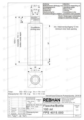 Флакон GlassPolymer 100 мл 24/410 черный BP6261