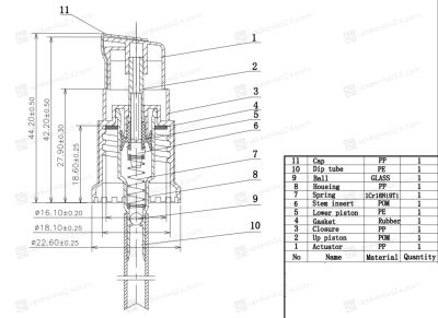Дозатор 18/410 черный с клипсой CR01-18/410TEB (3059)