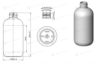 Флакон 250 мл 24/410 натуральный РЕТ BP3160 (спец упаковка)