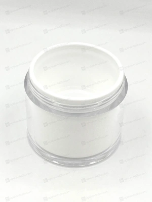 Вакуумная банка 50 мл. прозрачная с белым термосом JY124A (нижняя часть)