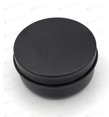 Банка 50 мл алюминиевая черная матовая AL50MLB