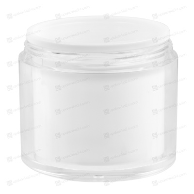 Вакуумная банка 50 мл. прозрачная с белым термосом JY124A (нижняя часть)