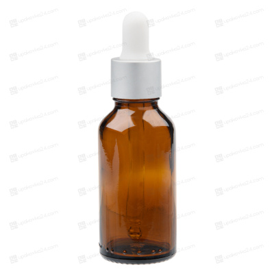 Пипетка 18/410 белая матовая груша с серебряным матовым алюминиевым чехлом (к флакону 30 мл) 770052WSM