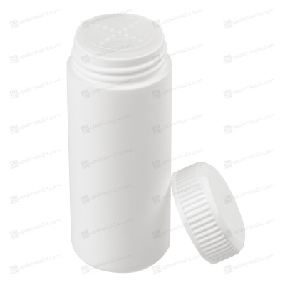 Флакон 60 мл под пудру, глянцевый белый , 59723