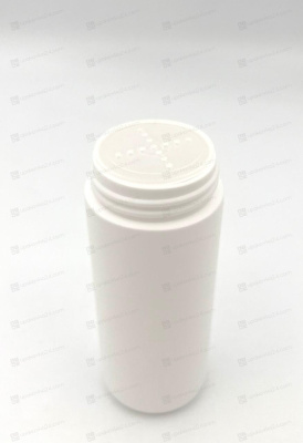 Флакон 60 мл под пудру, глянцевый белый , 59723