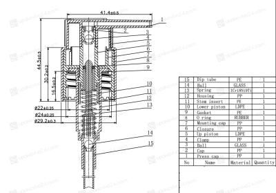 Дозатор черный 24/410 с клипсой BF3159 (длина трубки 220 мм)