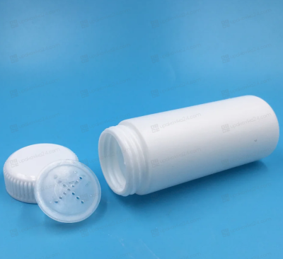 Флакон 60 мл под пудру, глянцевый белый , 59723