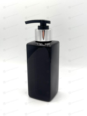 Флакон 250 мл 28/410 РЕТ  черный глянцевый квадратный  BP6791