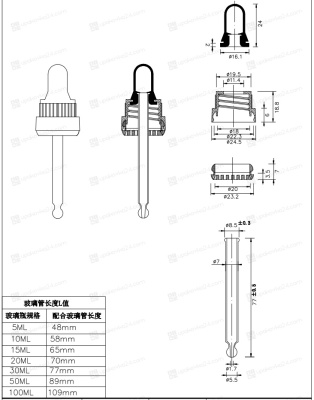 Пипетка 18/410 белая (к флакону 100 мл) 770053BIG100W
