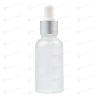 Пипетка 18/410 белая матовая груша с серебряным матовым алюминиевым чехлом (к флакону 30 мл) 770052WSM