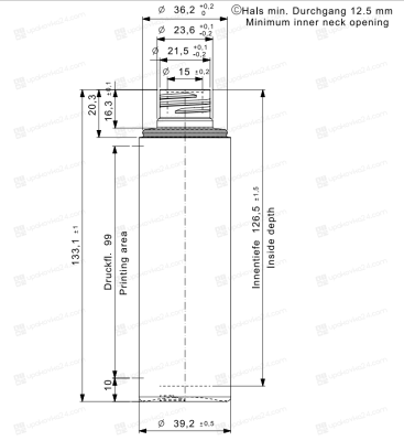 Флакон GlassPolymer 100 мл 24/410 натуральный BP5424