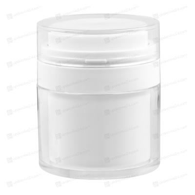 Вакуумная банка 50 мл. прозрачная с белым термосом JY124A (нижняя часть)