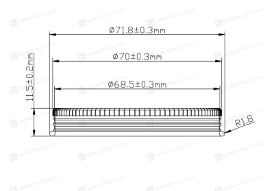 Крышка 70/400 алюминиевая золотая EF-C23G