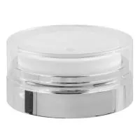 Дозатор  белый с серебряной метализацией к вакуумной банке JY124A (50 мл.) (верхняя часть)