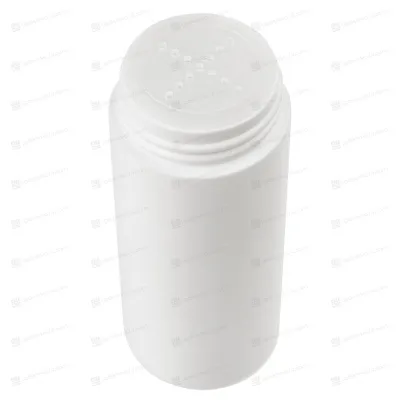 Флакон 60 мл под пудру, глянцевый белый , 59723