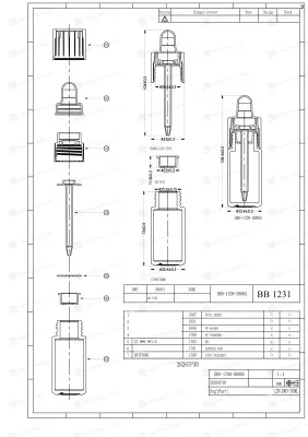 Флакон 30 мл белый с пипеткой  BB1231