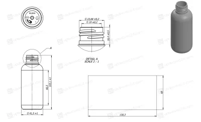 Флакон 100 мл 24/410 коричневый полупрозрачный РЕТ BP6467 (спец. упаковка)