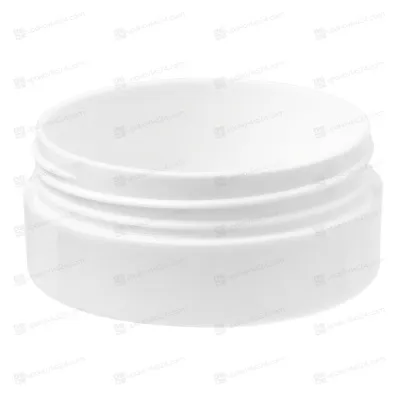 Банка 100 мл PETG белая глянцевая с крышкой  BJ10078WJ