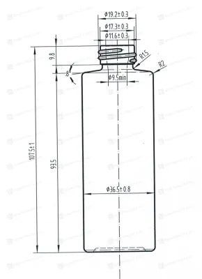 Флакон стеклянный 65 мл 20/410 прозрачный 65YB13104