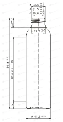 Флакон 150 мл 24/410 черный  HDPE BP1896