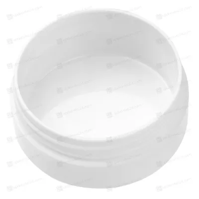 Банка 100 мл PETG белая глянцевая с крышкой  BJ10078WJ