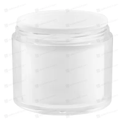 Вакуумная банка 50 мл. прозрачная с белым термосом JY124A (нижняя часть)