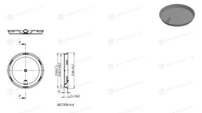 Прокладка твердая d 70 натуральная BX1800