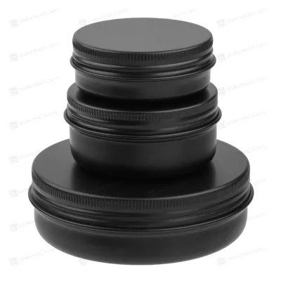 Банка 50 мл алюминиевая черная матовая AL50MLB