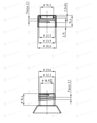Крышка 24/410 белая матовая BC2056