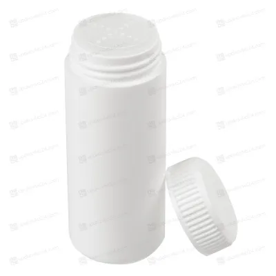 Флакон 60 мл под пудру, глянцевый белый , 59723