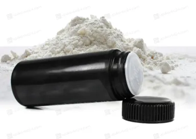 Флакон 60 мл под пудру, глянцевый чёрный, 59720