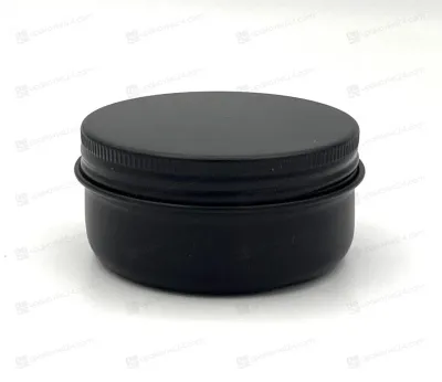 Банка 50 мл алюминиевая черная матовая AL50MLB