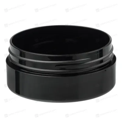 Банка 100 мл PETG черная глянцевая с крышкой BJ10078BJ