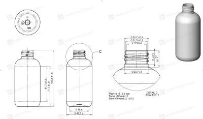 Флакон 150 мл 24/410 РЕТ натуральный BP3158 (паллета)