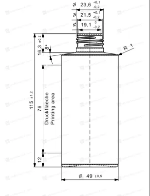 Флакон 150 мл. 24/410 черный HDPE BP3127