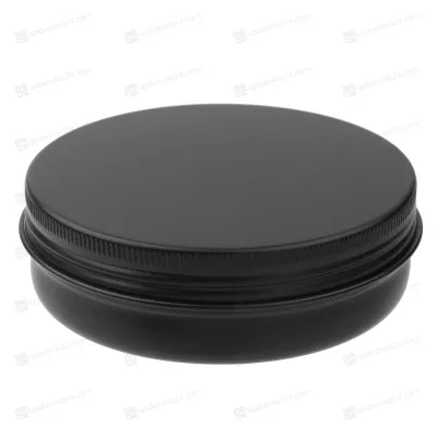 Банка 100 мл алюминиевая черная матовая AL100MLB