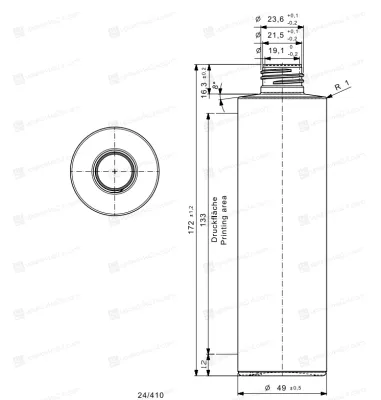 Флакон 250 мл 24/410 белый HDPE BP2864