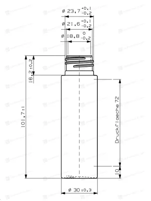 Флакон 50 мл 24/410 белый  HDPE BP3272