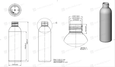Флакон 150 мл 24/410 натуральный РЕТ BP3052 (спец. упаковка)