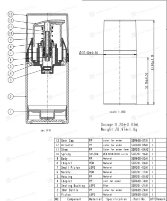 Вакуумный диспенсер 30 мл белый матовый BF2291 (Velvet)