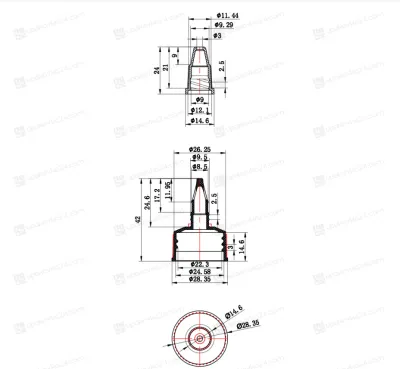 Крышка черная РЕ 24/410 с дозирующим носиком BC3928
