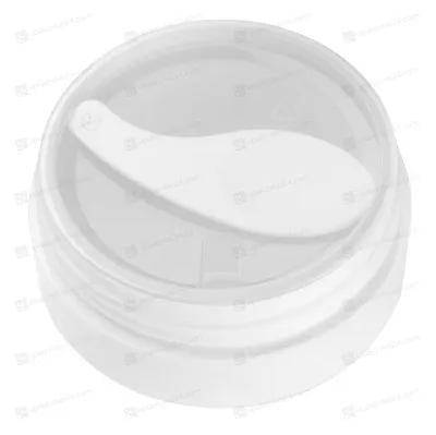 Банка 100 мл PETG белая глянцевая с крышкой  BJ10078WJ