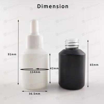 Флакон 30 мл 20/410  стеклянный черный матовый BB1202