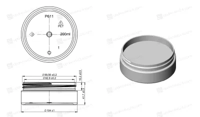 Банка 200 мл 100/400  РЕТ натуральная BJ2308