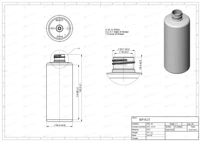 Флакон 250 мл 24/410 натуральный РЕТ BP5625 (спец упаковка)