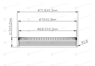 Крышка 70/400 алюминиевая золотая EF-C23G
